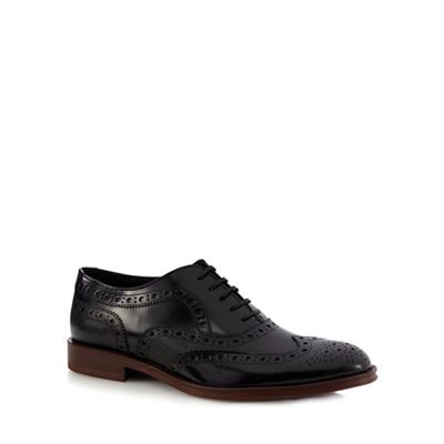 Hammond & Co. by Patrick Grant Black 'Holborn' panel detail Oxford shoes